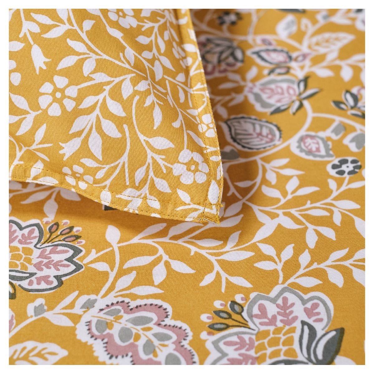 TODAY Parure housse de couette fantaisie en coton 57 fils INDIAN FLOWERS