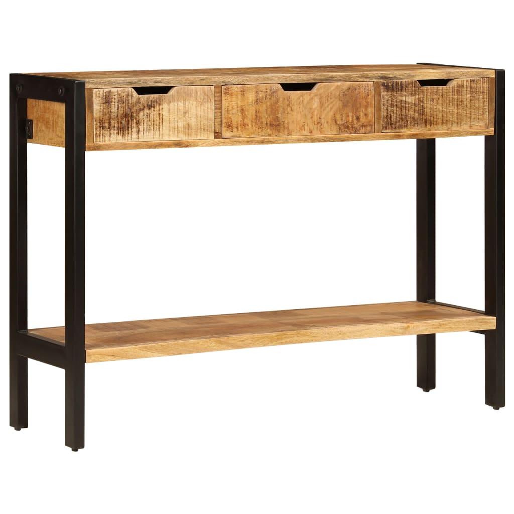 Voir la diapositive 2 : VIDAXL Buffet avec 3 tiroirs 110x35x75 cm Bois de manguier massif