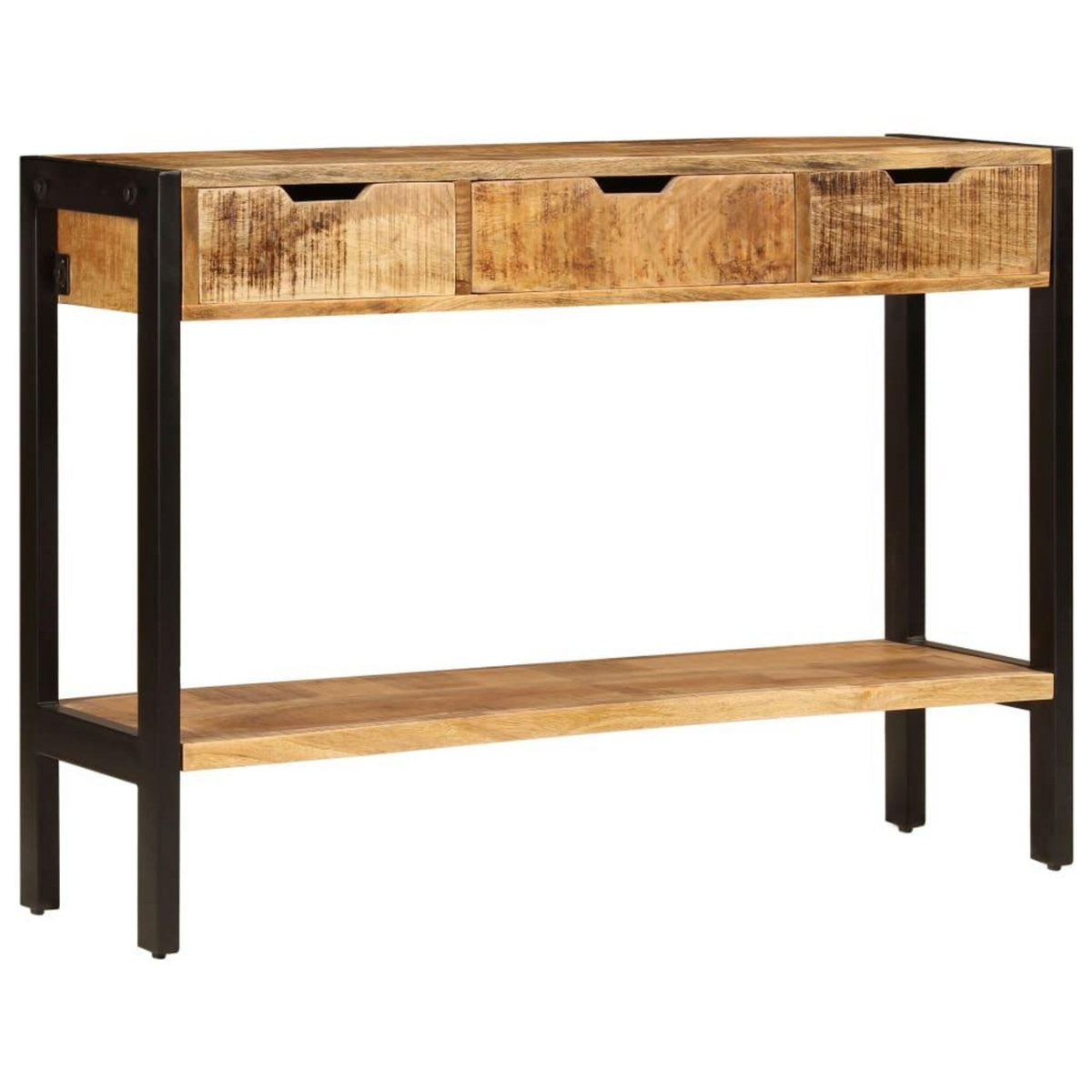 VIDAXL Buffet avec 3 tiroirs 110x35x75 cm Bois de manguier massif