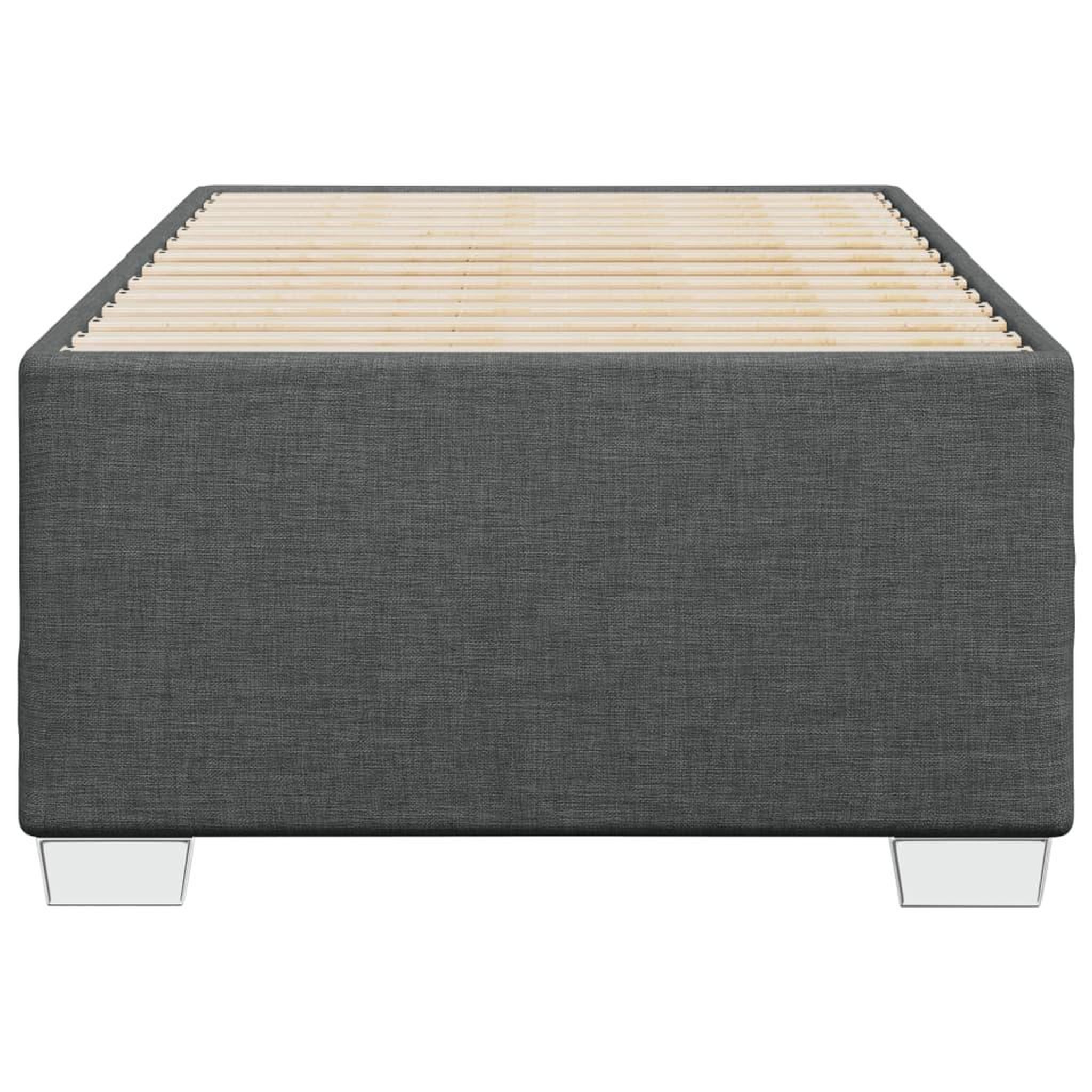 Voir la diapositive 4 : VIDAXL Cadre de lit sans matelas gris fonce 100x200 cm tissu