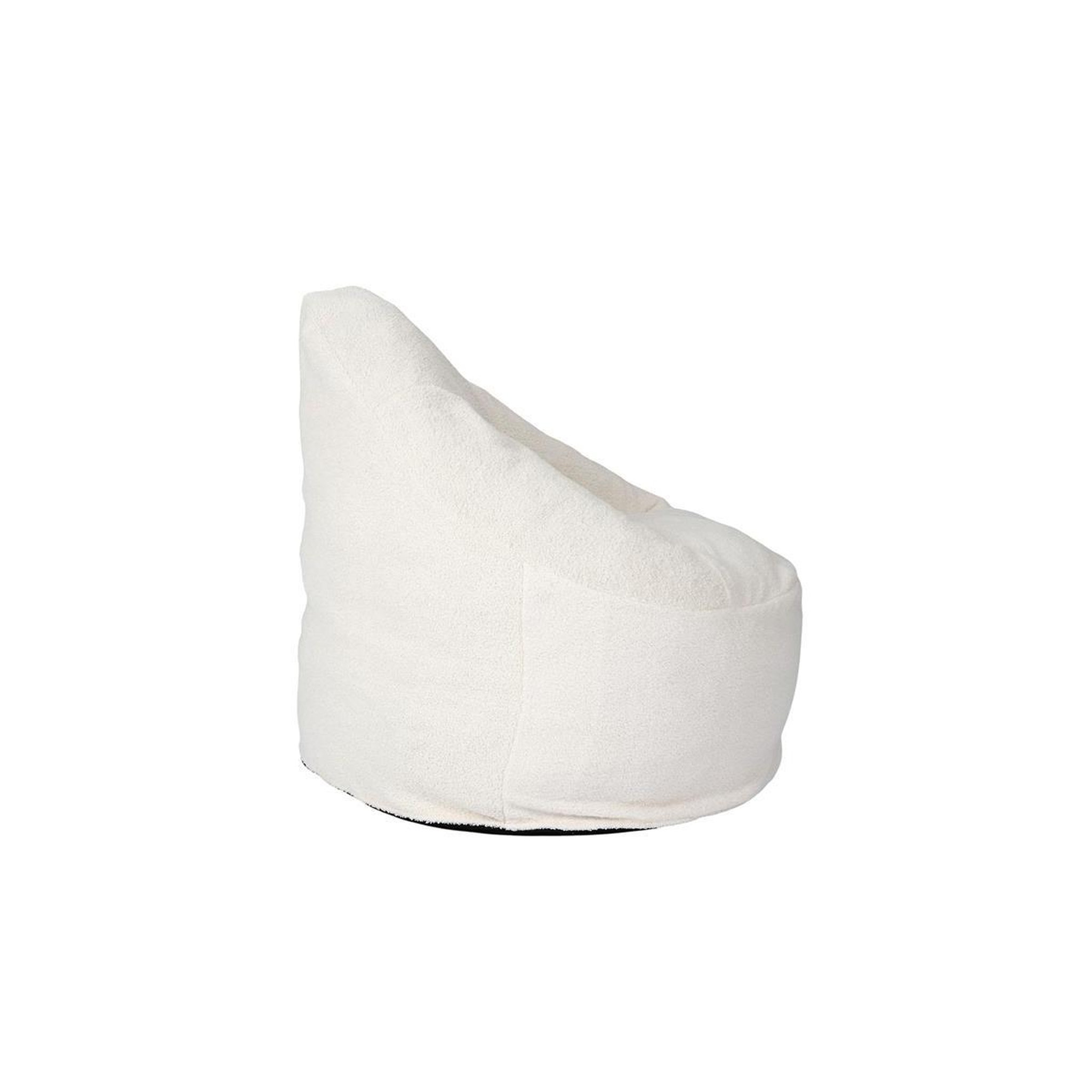 Voir la diapositive 3 : The Home Deco Factory Fauteuil Poire Compressé  Bouclette  90cm Blanc