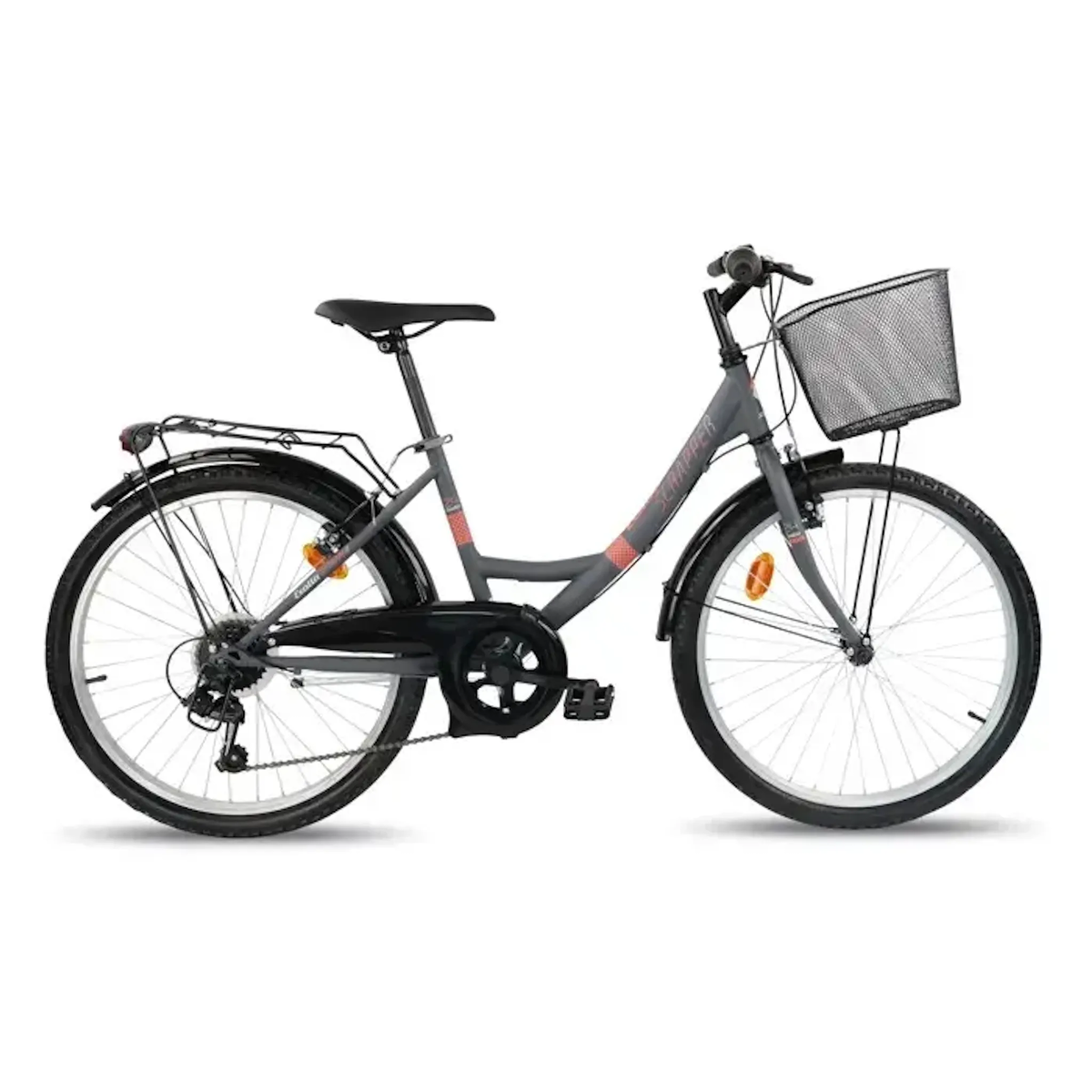 SCRAPPER Vélo 24'' SCRAPPER idéal pour une taille comprise entre 1.40 et 1.60m équipé de 6 vitesses et d'un équipement complet City