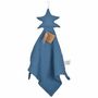 Voir la diapositive 3 : Paris Prix Doudou Mouchoir Bébé  Étoile  46cm Bleu Foncé