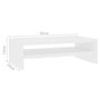Voir la diapositive 6 : VIDAXL Support de moniteur Blanc 42 x 24 x 13 cm Bois d'ingenierie