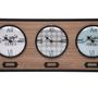 Voir la diapositive 2 : ATMOSPHERA Horloge Murale 3 Cadrans  Natalino  48cm Multicolore