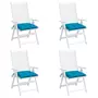 VIDAXL Coussins de chaise 4 pcs bleu clair 50x50x7 cm tissu oxford