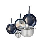 ELO Ensemble de 3 Poêles de cuisson 20, 24 et 28 cm et 2 faitouts 12 et 24 cm Elo Prima Brillant