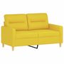 Voir la diapositive 4 : VIDAXL Ensemble de canapes 3 pcs avec coussins Jaune clair Tissu