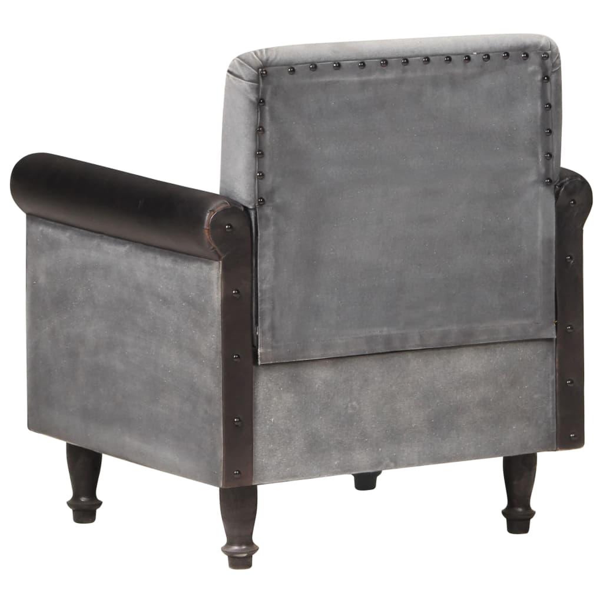 Voir la diapositive 4 : VIDAXL Chaise cabriolet noir cuir veritable et toile