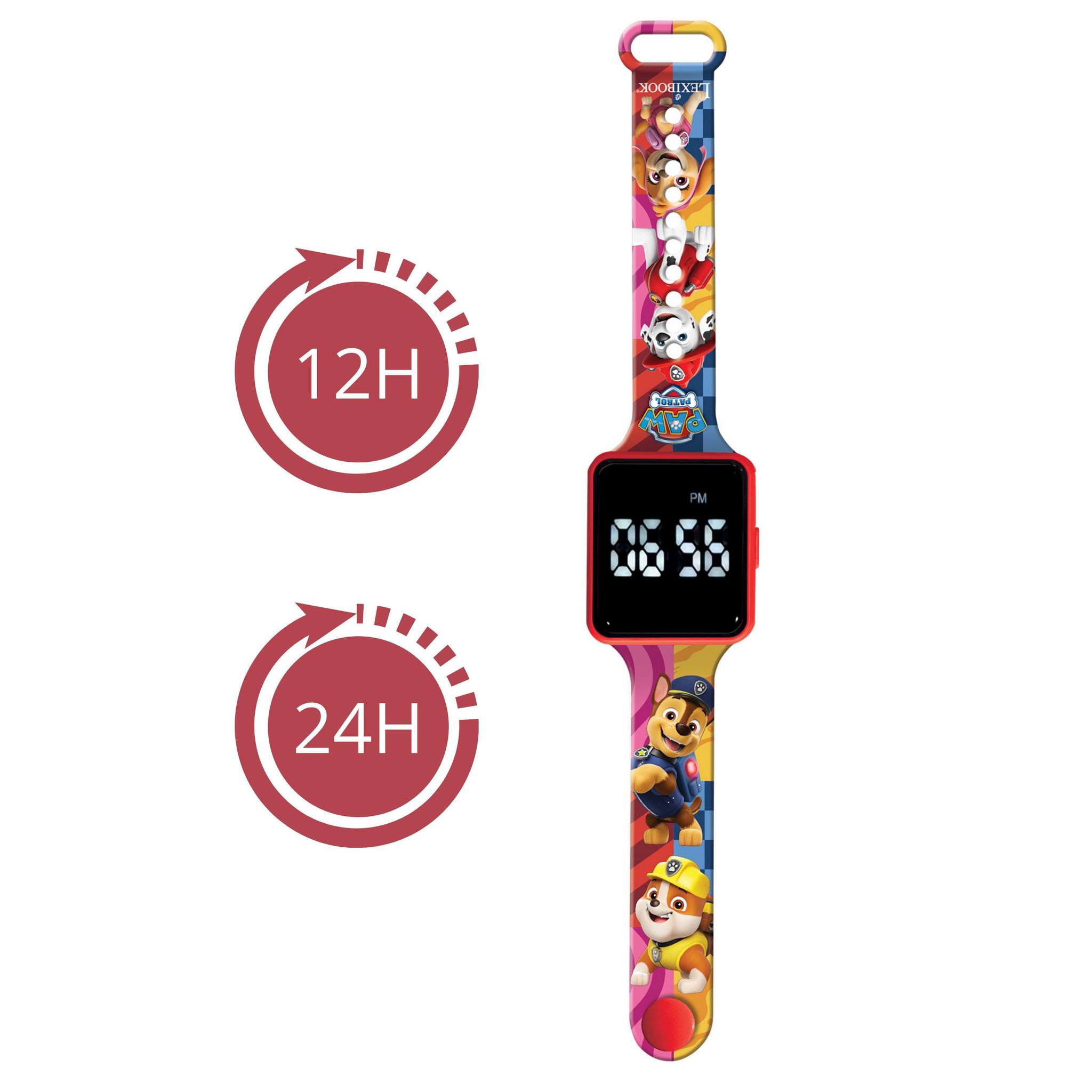 Voir la diapositive 3 : Lexibook Montre Digitale LED La Pat' Patrouille