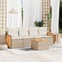 Voir la diapositive 1 : VIDAXL Salon de jardin avec coussins 5 pcs beige resine tressee