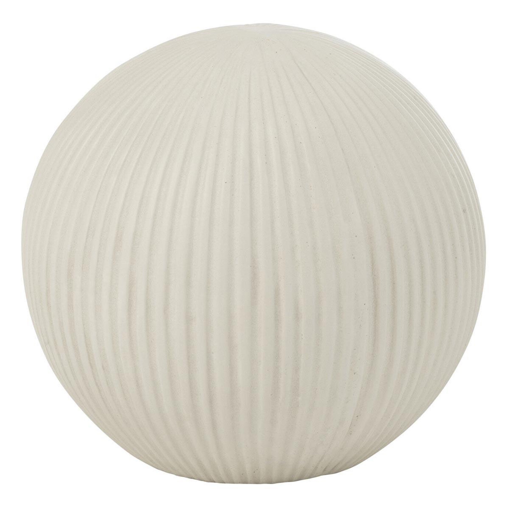 J-LINE Balle déco en argile  maryanne  24cm blanc