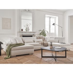 LISA DESIGN Vermont - canapé panoramique d'angle droit - 7 places - convertible - en tissu. Coloris disponibles : Gris