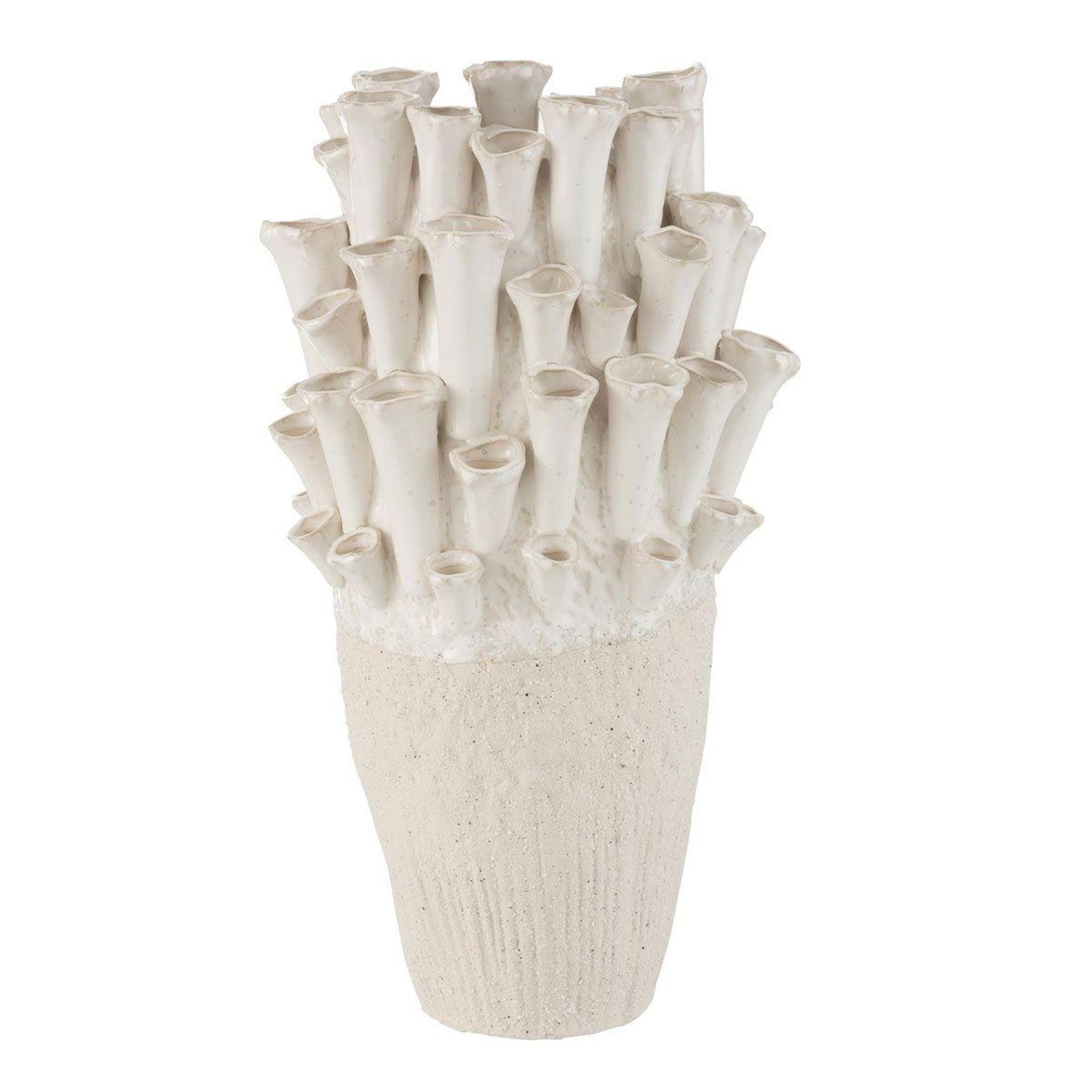 J-LINE Vase en Céramique  Anémone  48cm Naturel