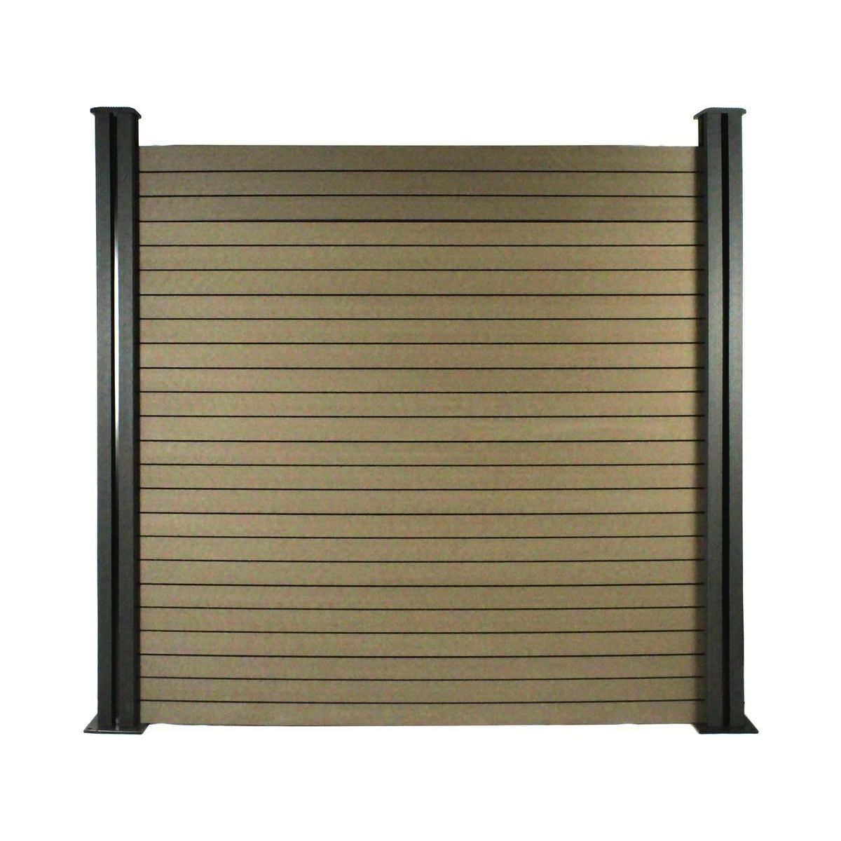 Habitat et Jardin Lot de 6 lames composite de clôture - L160 cm x l25.8cm x ép. 2cm - Terracotta