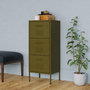 Voir la diapositive 1 : VIDAXL Armoire de rangement Vert olive 42,5x35x101,5 cm Acier