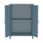 Voir la diapositive 6 : SWEEEK Commode/armoire en métal bleu. 2 espaces de rangement. casiers