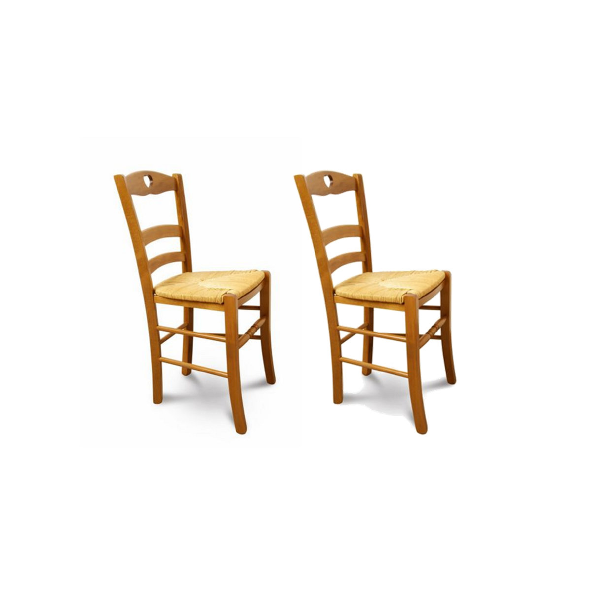 HELLIN Chaises en hêtre massif (lot de 2) - SILVA