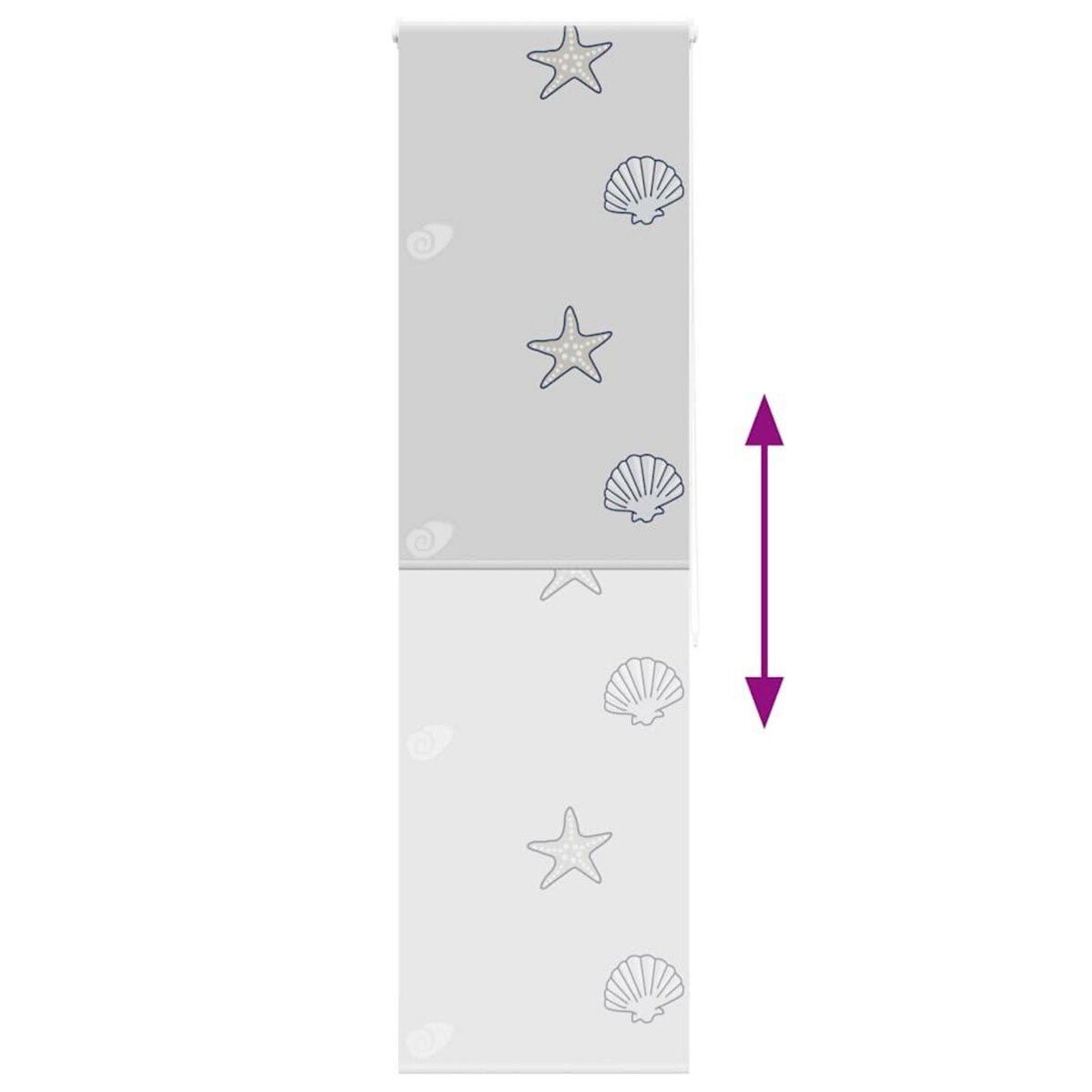 VIDAXL Store enrouleur de douche 70x240 cm largeur du tissu 66 cm