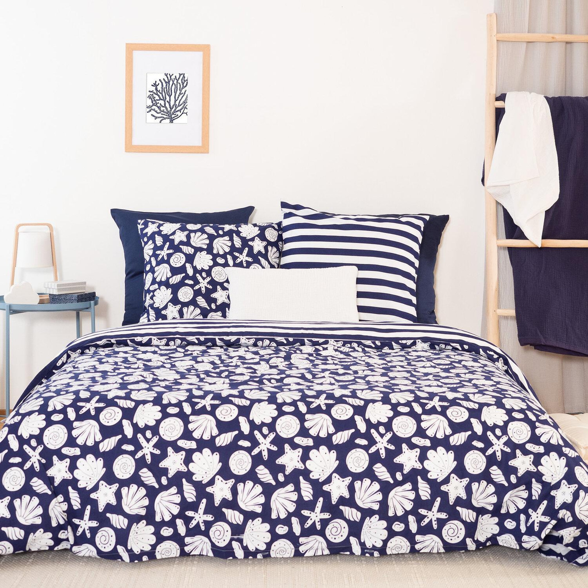 Voir la diapositive 2 : Home collection Parure housse de couette 100% coton 57fils capri