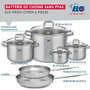 Voir la diapositive 2 : ELO Ensemble de 2 Poêles de cuisson 24 et 28 cm et 4 faitouts 12, 14, 20 et 26 cm Elo Profi Citrin