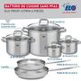 Voir la diapositive 2 : ELO Ensemble de 2 Poêles de cuisson 24 et 28 cm et 4 faitouts 12, 14, 20 et 26 cm Elo Profi Citrin