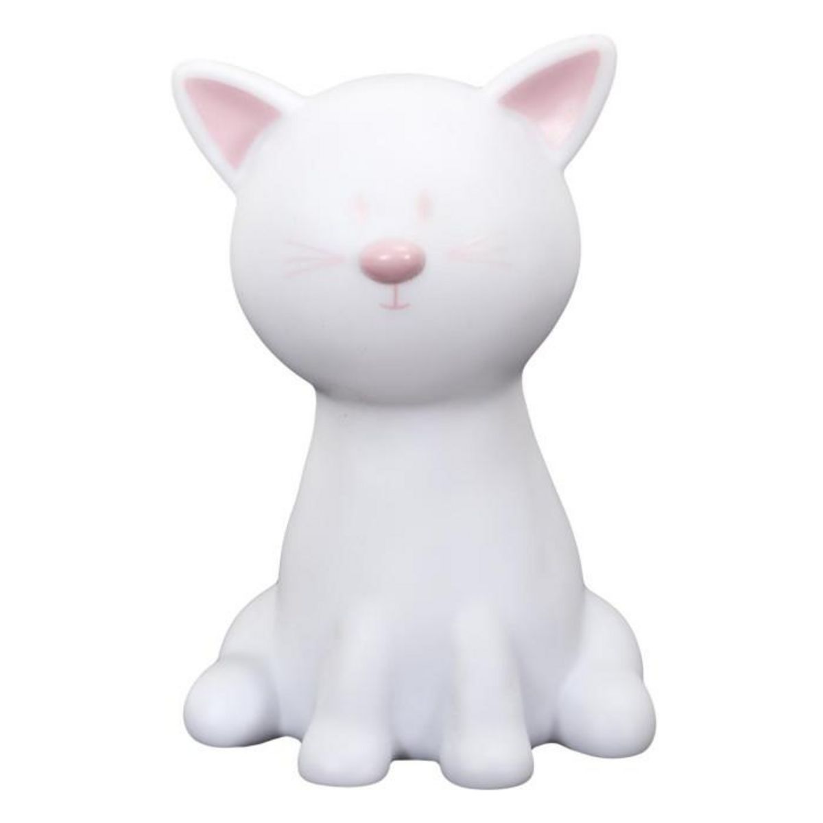 Paris Prix Lampe Veilleuse Enfant Led  Chat  19cm Blanc