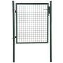 Voir la diapositive 1 : OUTSUNNY Portillon grillagé dim. 97L x 150H cm - gâche réversible, serrure encastrée, 3 clés - acier vert
