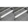 Voir la diapositive 1 : VIDAXL Drain de douche lineaire 2 pcs 930 x 140 mm Acier inoxydable