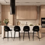 Voir la diapositive 6 : Rendez vous déco Lot de 2 chaises pour îlot central 65 cm en velours noir-Pénélope