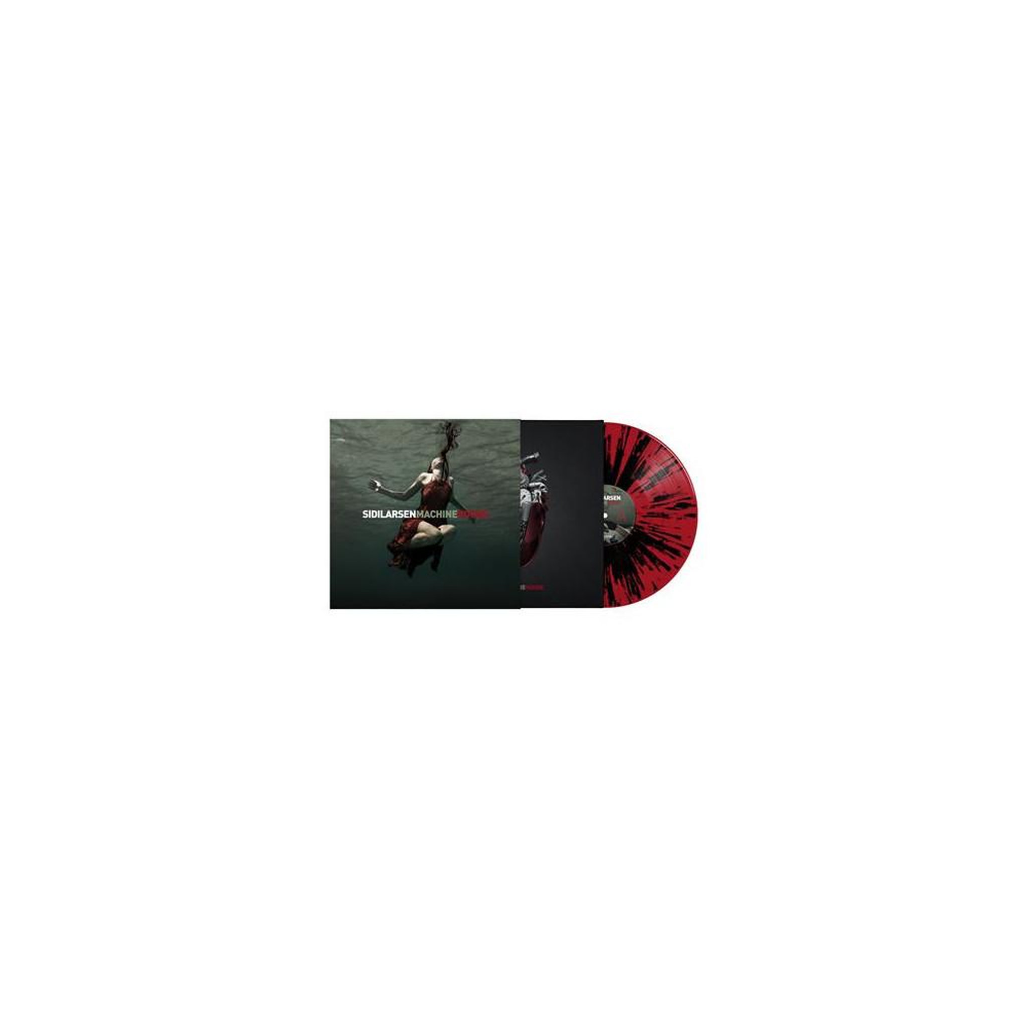 Vinyle 33T Sidilarsen Machine Rouge 15e anniversaire rouge et noir marbré transparent