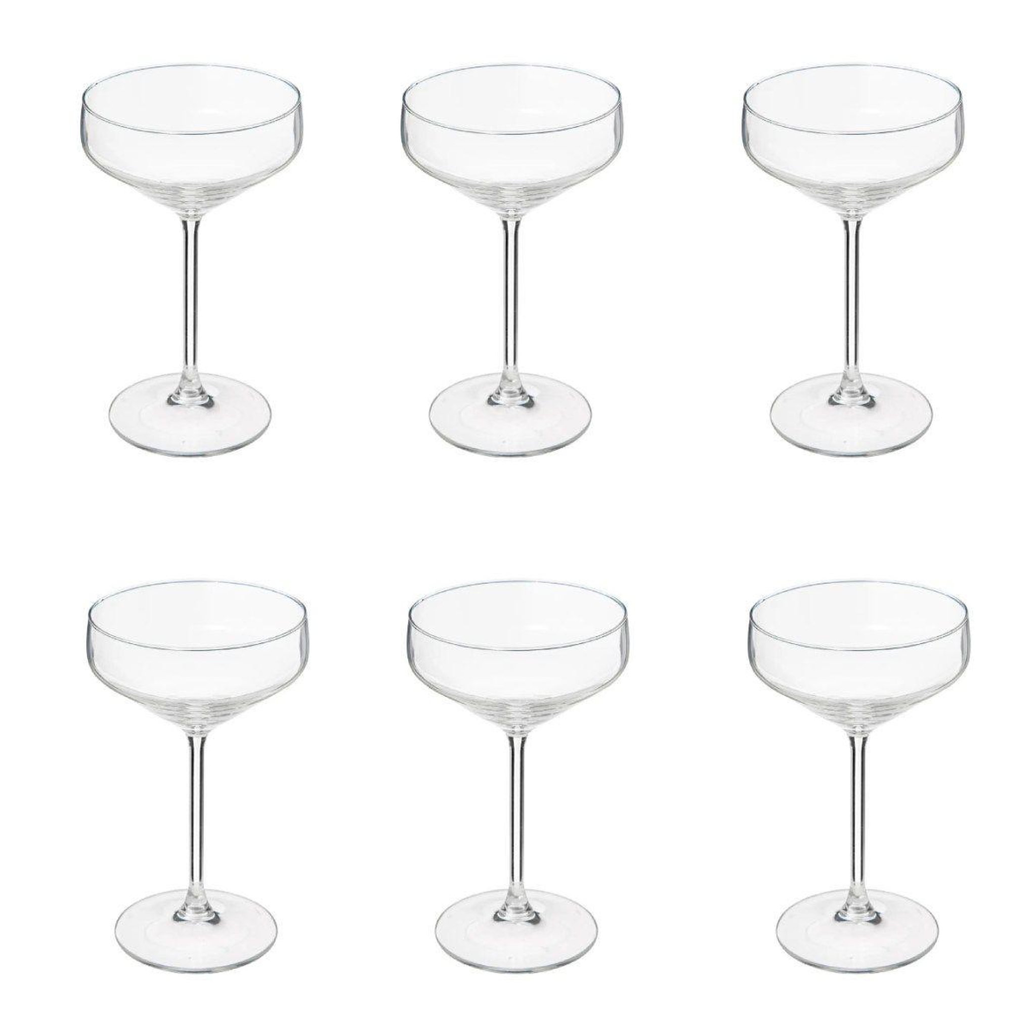 SECRET DE GOURMET Lot de 6 coupes à champagne  nora  30cl transparent