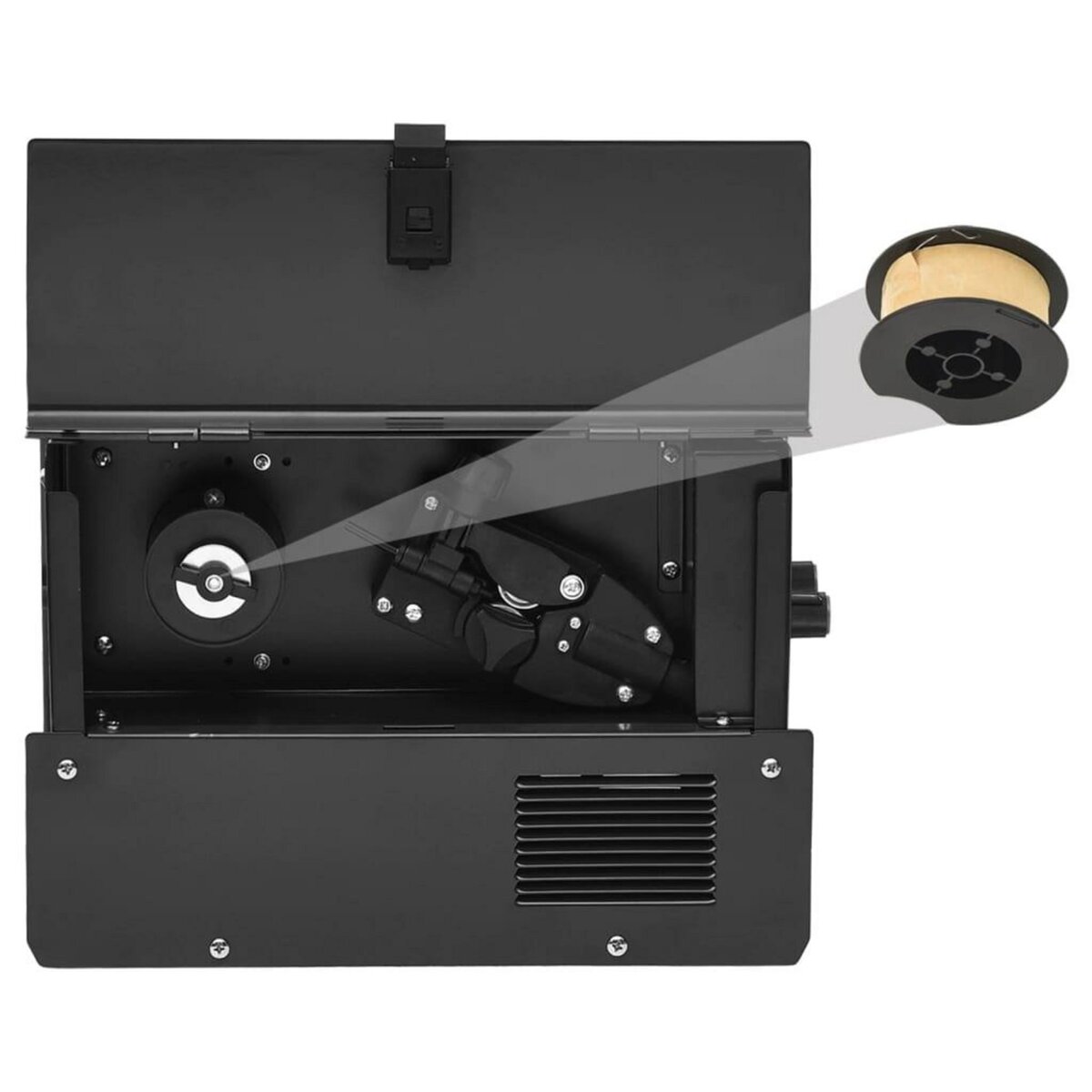 VIDAXL Machine a souder a flux sans gaz MIG 120A