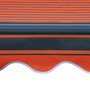 VIDAXL Auvent retractable capteur de vent LED 350x250 cm Orange marron