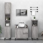 VIDAXL Armoire de bain sonoma gris 30x30x190 cm bois d'ingenierie
