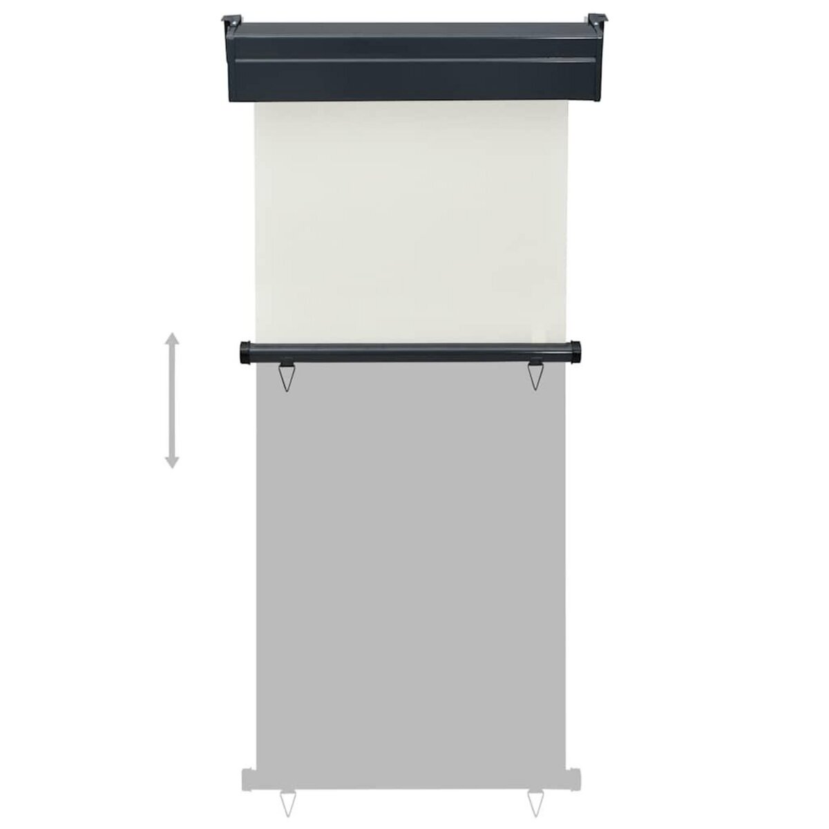 VIDAXL Auvent lateral de balcon 85x250 cm Creme