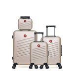 SWISS KOPPER SWISS KOPPER  -  Lot de 4  -  Valise weekend, valise cabine, valise cabine XXS et vanity ZURICH. Coloris disponibles : Vert, Gris, Rose, Bleu, Noir, Beige