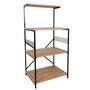 Voir la diapositive 4 : TOILINUX Etagère métal et bois pour cuisine - Marron et noir