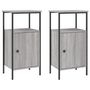 Voir la diapositive 2 : VIDAXL Tables de chevet 2 pcs sonoma gris 41x31x80cm bois d'ingenierie