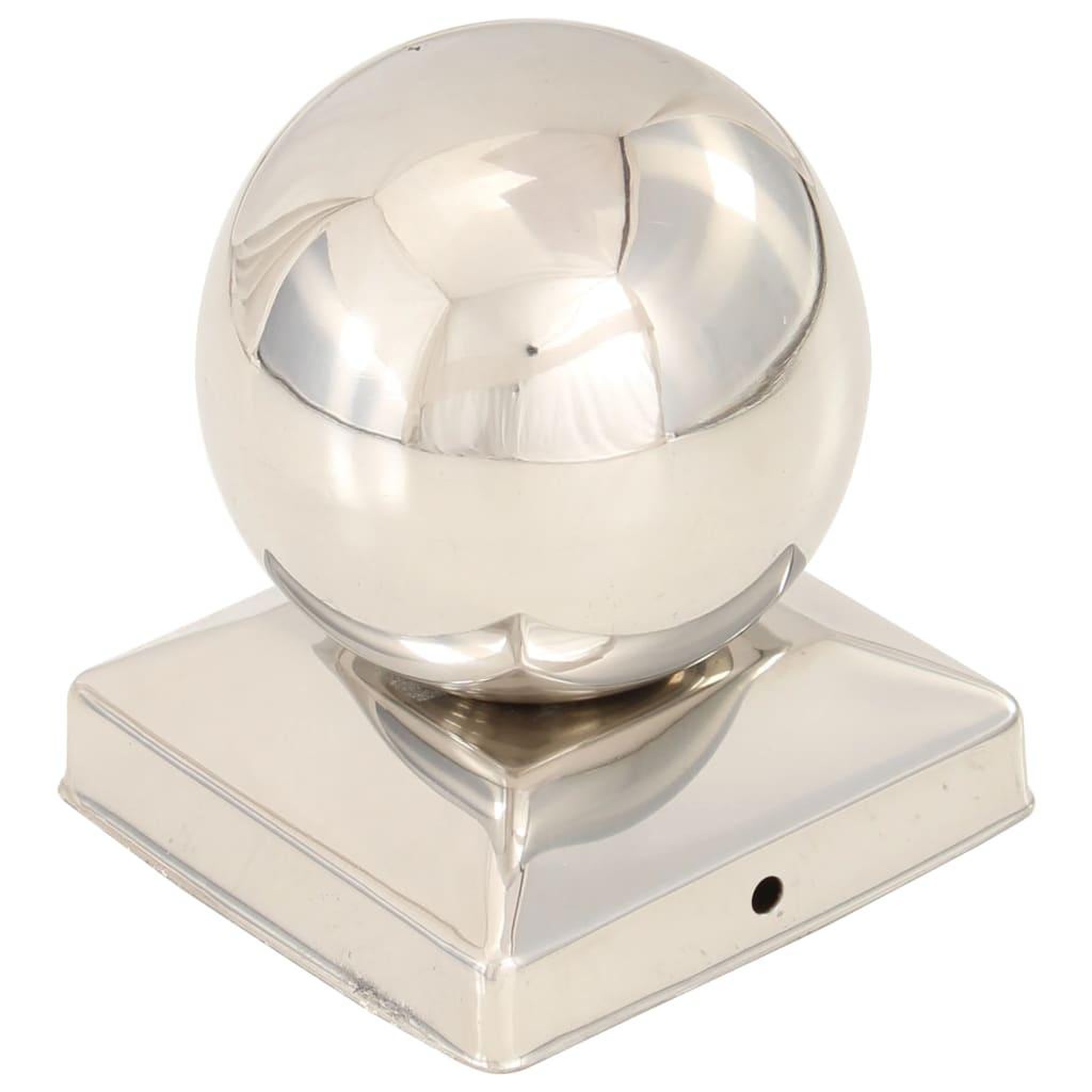 Voir la diapositive 2 : VIDAXL Bouchons de poteau 6 pcs Globe final Acier inoxydable 91x91 mm