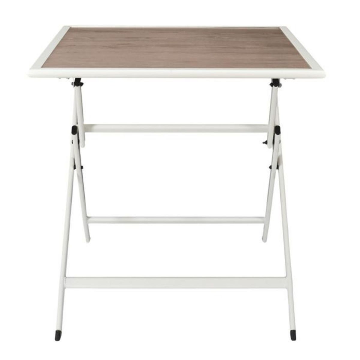Paris Prix Table de Jardin Pliable  Barcelone  70cm Blanc & Naturel