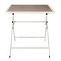 Voir la diapositive 3 : Paris Prix Table de Jardin Pliable  Barcelone  70cm Blanc & Naturel