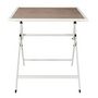Voir la diapositive 3 : Paris Prix Table de Jardin Pliable  Barcelone  70cm Blanc & Naturel