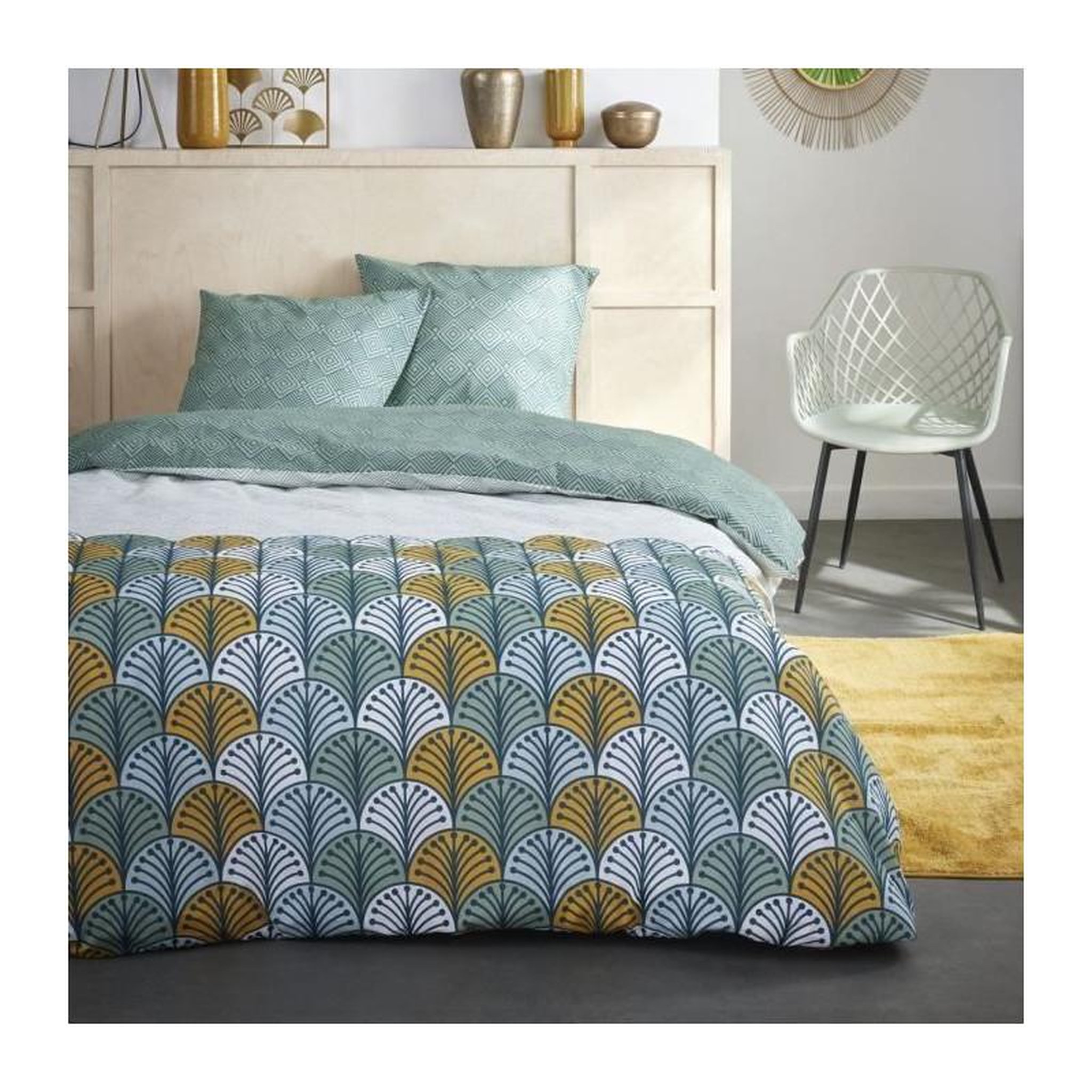 Voir la diapositive 1 : Today Parure de lit 2 personnes - TODAY - Sunshine 16.25 - 220 x 240 cm - 100% Coton imprimé