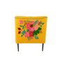 Voir la diapositive 4 : Paris Prix Fauteuil en Velours Brodé  Fleurs  84cm Jaune