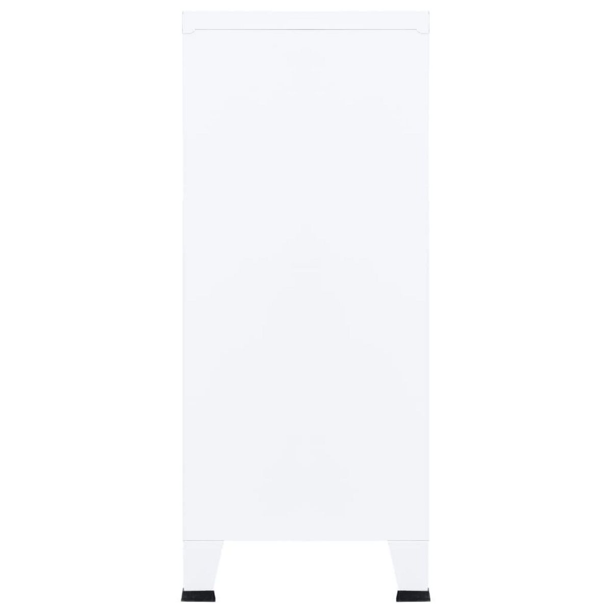 VIDAXL Coffre de rangement industriel Blanc 90x40x100 cm Acier