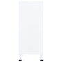 Voir la diapositive 5 : VIDAXL Coffre de rangement industriel Blanc 90x40x100 cm Acier