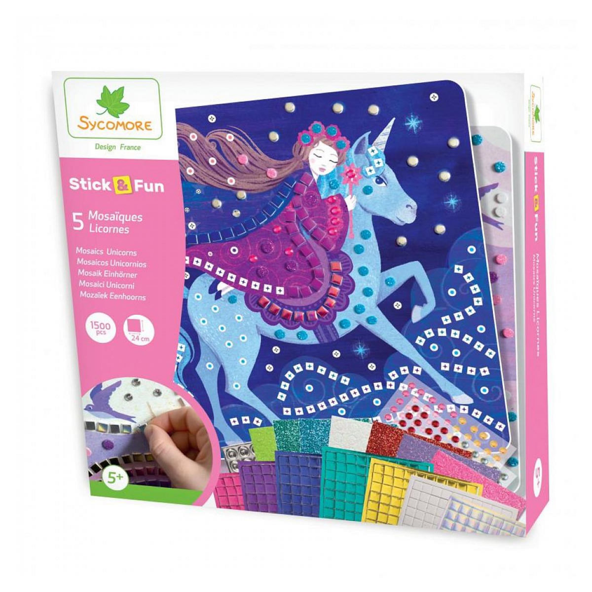 Au Sycomore Stick'n fun  grandes mosaiques licornes