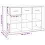 Voir la diapositive 6 : VIDAXL Buffet Blanc 100x30x59,5 cm Bois d'ingenierie