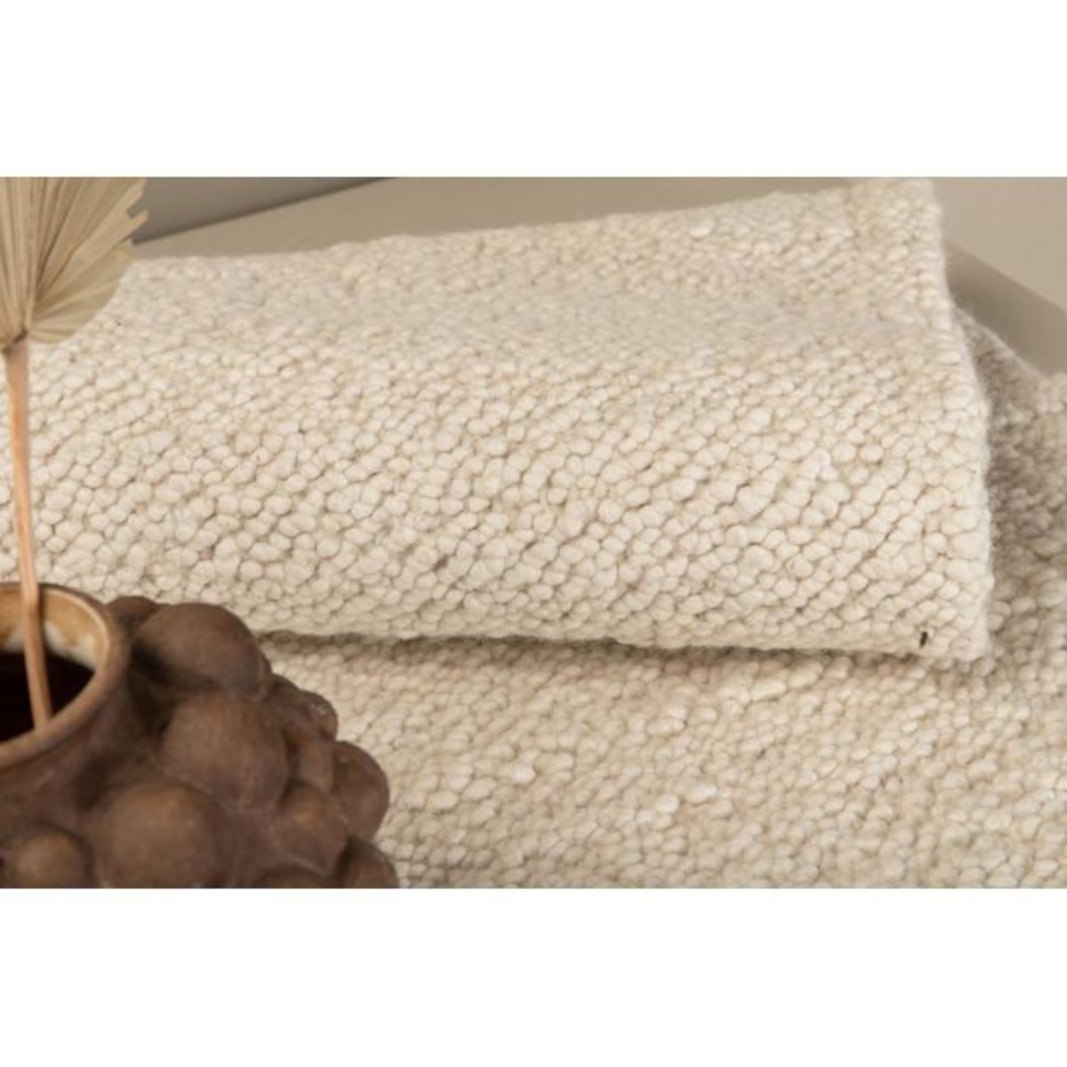 Paris Prix Tapis Déco en Laine  Betina  80x250cm Blanc